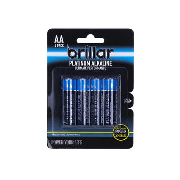 Brillar AAA Platinum Alkaline Batteries 4pk